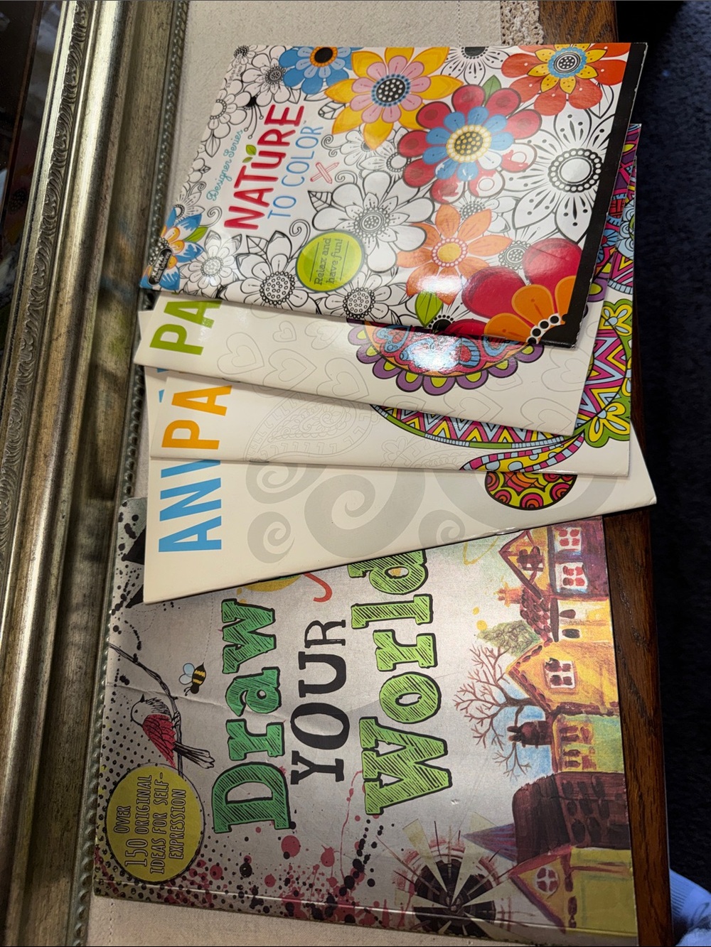 Draw Your World inspirational sketchbook by Parragon w/ Color Book Bundle